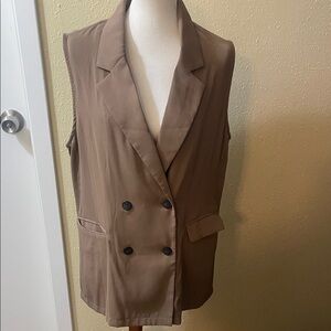 Brown Double-Breasted Vest